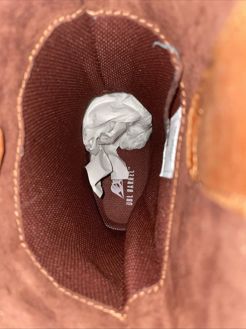 New Youth Brown DBL Barrel Cowboy Boots. 4475202 3.5 3 1/2. 22-77