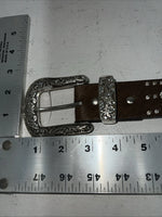 New Nocona Brown Fur Genuine Leather Belt Small #N3441002 W-18