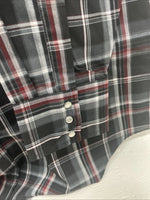 New Men’s ELY Cattleman Black Red Long Sleeve Pearl Snap 3XL E-33