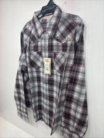 New Women’s Cumberland Purple Plaid Long Sleeve Pearl Snap Size 1X GG-10