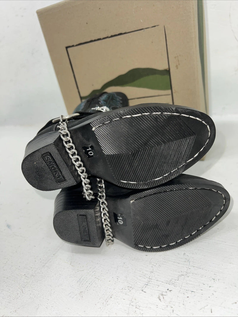 New Children’s Black Smoky Mountain Cowboy Boots. 3283 C. 10 D. 24-45