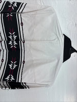 New Men’s Cumberland White Black Design Long Sleeve Pearl Snap Medium K-54