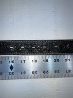 New Black Genuine Leather Circle Y Tooled 18” Belt #8022 NN-64