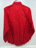 New Men’s Western Express Western Red Long Sleeve Pearl Snap Large V-50