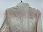 New Women’s White Horse Gold Stripe Long Sleeve Pearl Snap Large II-66
