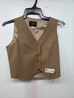 New Women’s Dickson Jenkins Tan Button Up Vest Size 30 TT-127