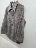 New Men’s Miller Brown Designed Long Sleeve Pearl Snap 17 X 33 XL T-6
