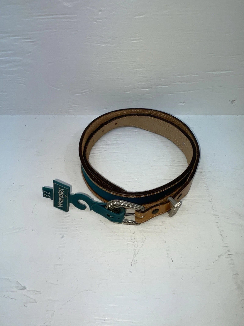 New Blue Genuine Leather Wrangler 32” Belt #528006 Z-170