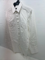 New Men’s Western Express White Long Sleeve Pearl Snap Medium B-89