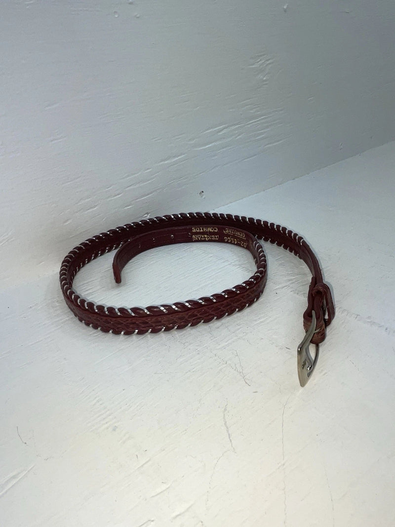 New Red Genuine Leather Tex Tan Weaved 34” Belt #02/4566 JJ-17