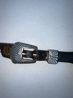 New Black Genuine Leather Chambers Braided 30” Belt #W7517 Z-44