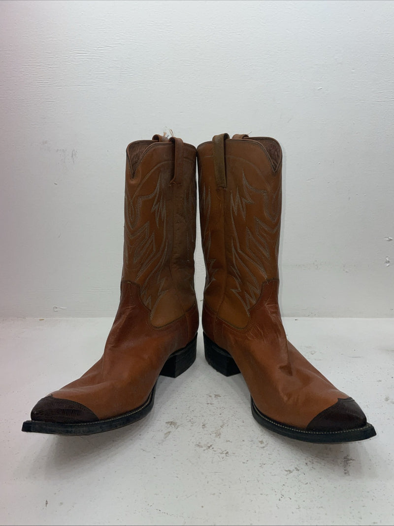 New Men’s Orange Cowtown Cowboy Boots. T 214 13 D. 8-77