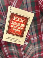 New Men’s ELY Plains Red Plaid Long Sleeve Pearl Snap 14.5 X 33 Small AA-94