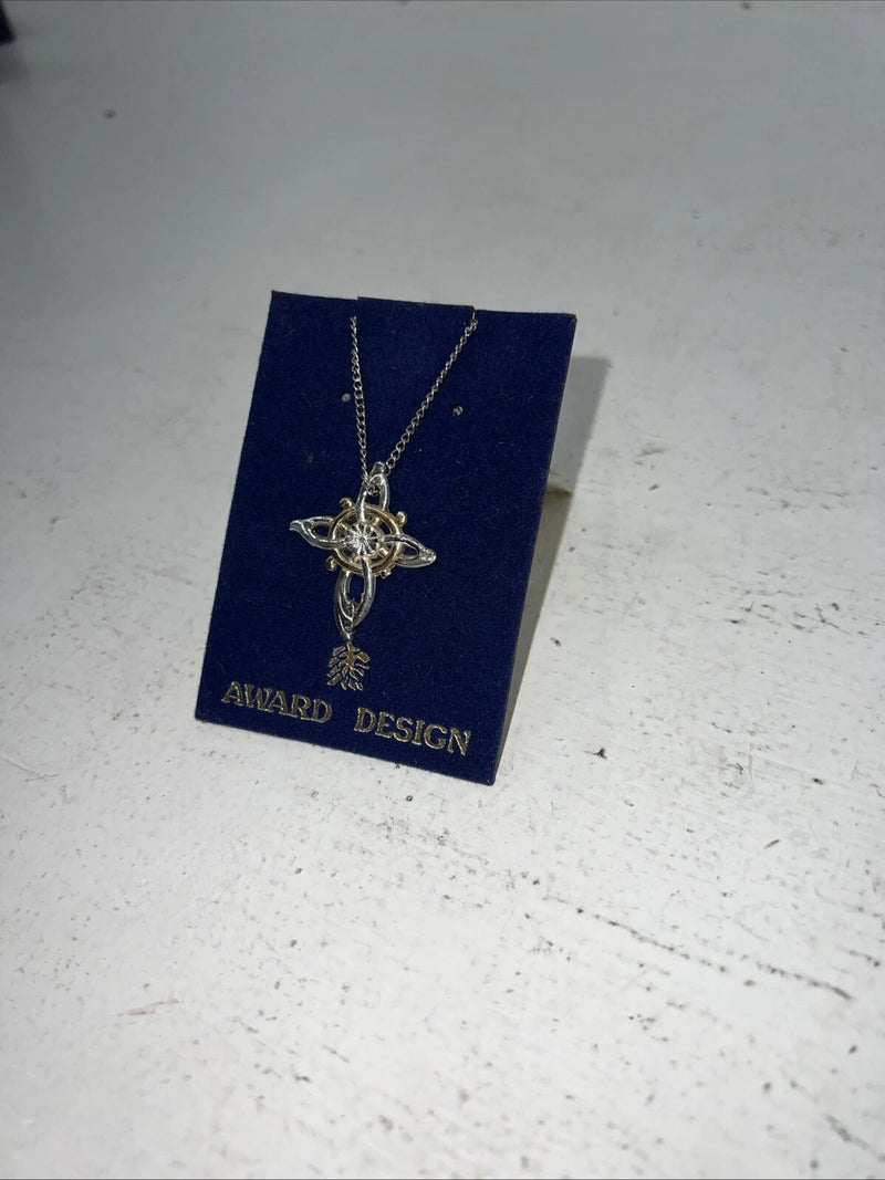 New Women’s Award Design Gold Silver Cross Necklace. 9180 A-73
