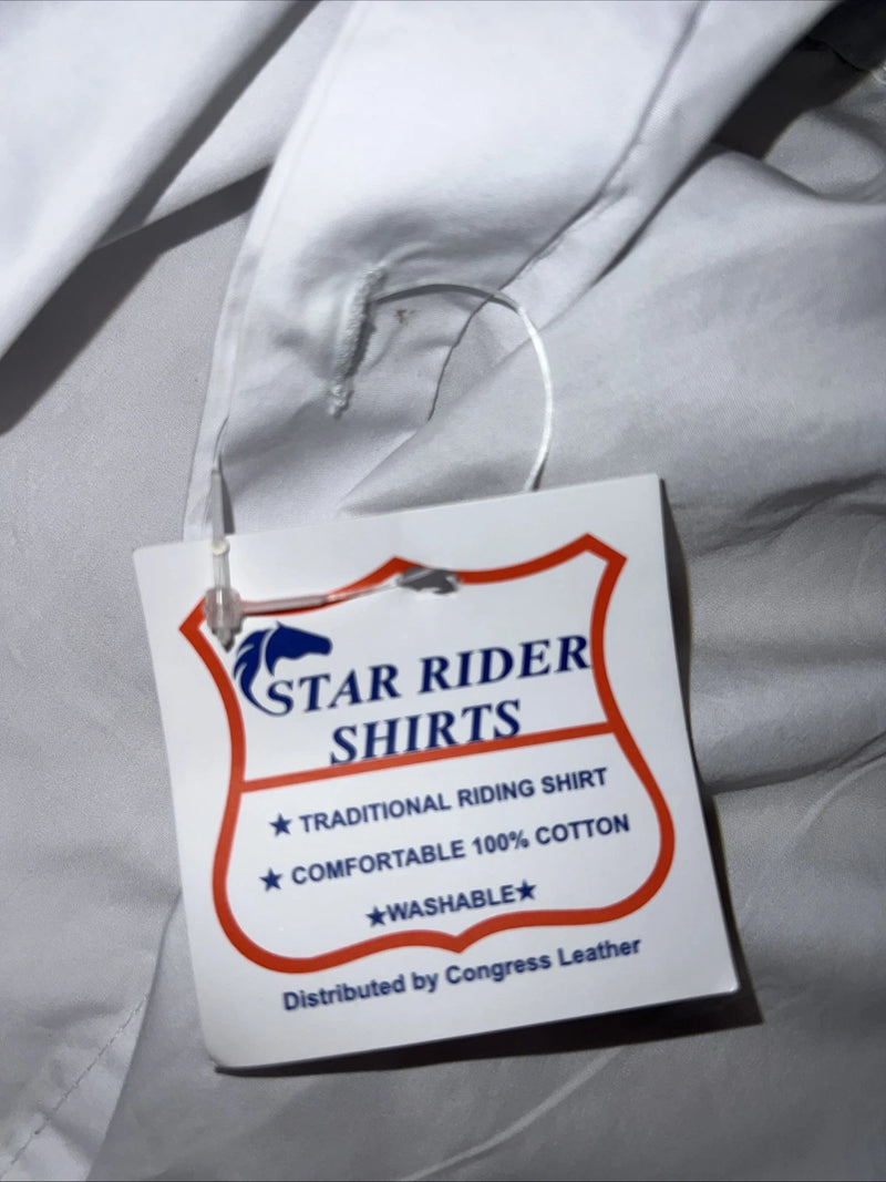 New Women’s White Sleeveless Star Riders English Riding Shirt. 16 G-59