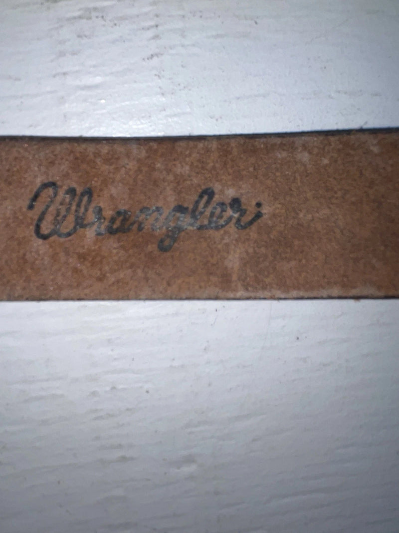 New Brown Genuine Leather Wrangler Tooled 24” Belt #5441 NN-16
