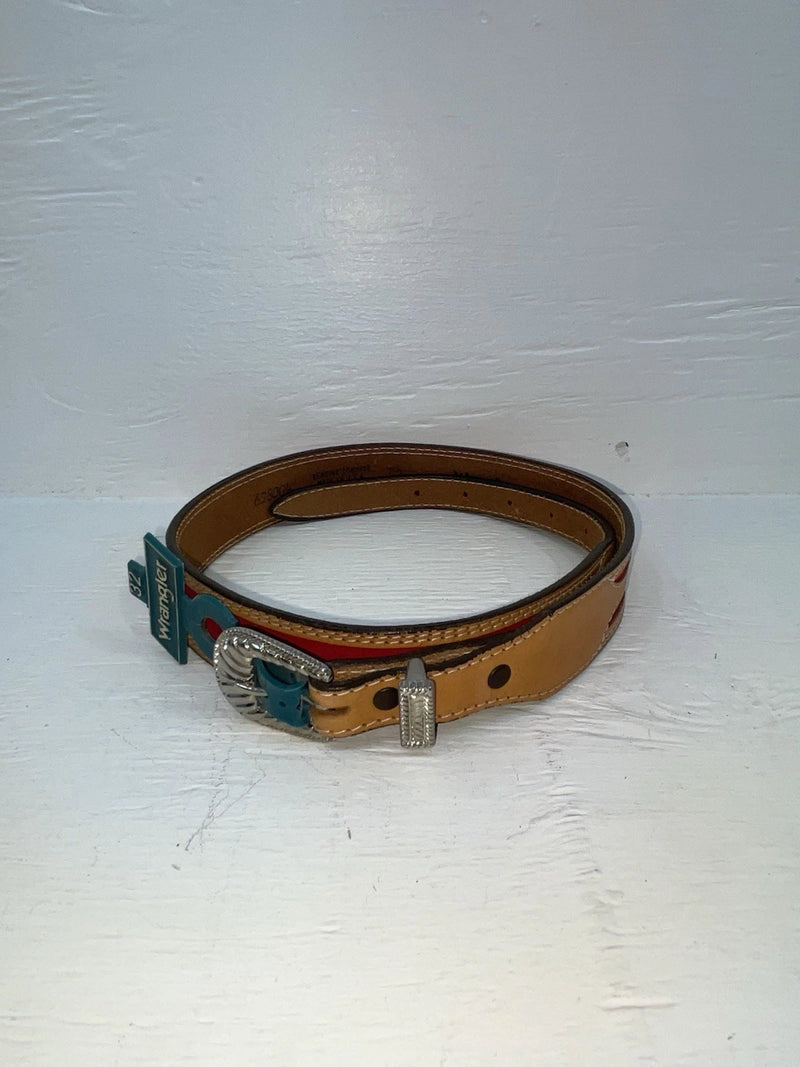 New Red Genuine Leather Wrangler 32” Belt #628004 Z-169