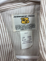 New Men’s Dickson Jenkins Brown stripe Short Sleeve Pearl Snap 14.5 Small AA-97
