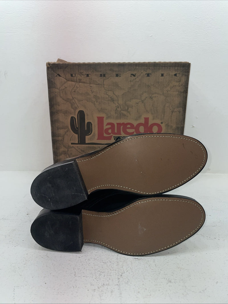 New Men’s Black Lace Up Laredo Cowboy Boots. 1220 9.5 9 1/2 D. 6-95