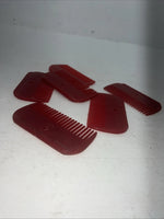 New Red Mini Horse Combs Set Of 6 D-508