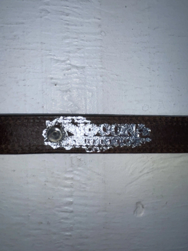 New Brown Genuine Leather Nocona Silver Pendent 30” Belt #3216215 NN-31