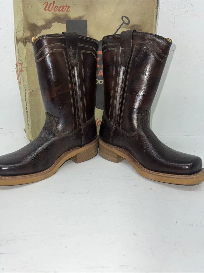 New Children’s Brown Texas Brand Cowboy Boots. C811 12.5 12 1/2 D. 24-108
