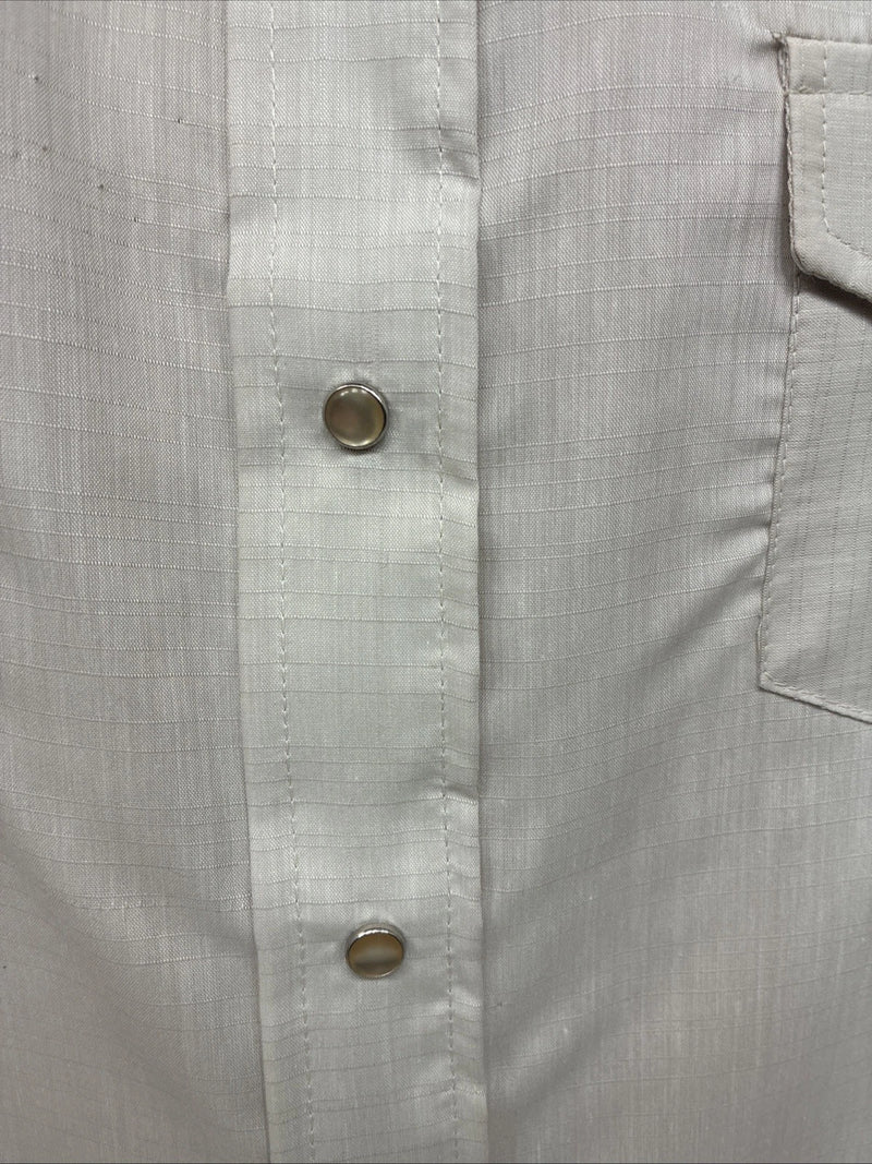 New Women’s Panhandle Slim Tan Long Sleeve Pearl Snap 16 GG-53