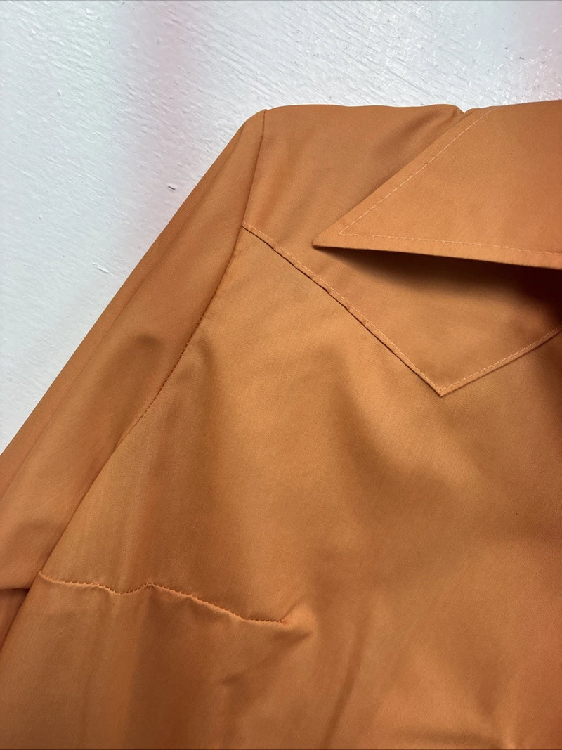 New Women’s Panhandle Slim Orange Long Sleeve Pearl Snap Size 14 KK-117