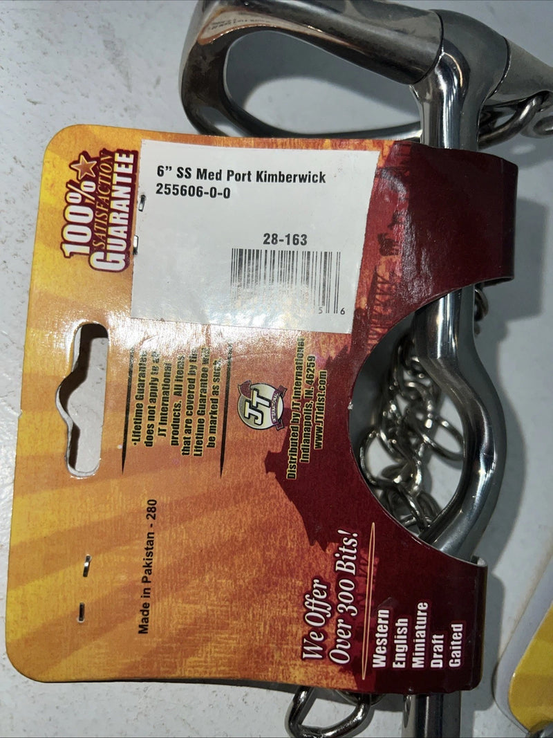 New Tough 1 6” Medium Port Kimberwick Bit #28-163 N-501