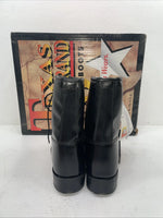 New Men’s Black Lace Up Texas Brand Cowboy Boots. 8850 10.5 10 1/2 D. 6-34