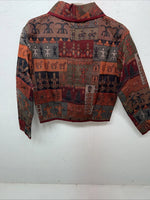 New Women’s Multicolor Crazy Cowgirl Short Jacket Medium #ccJ53 WW-16