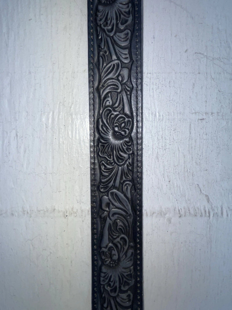 New Black Genuine Leather Nocona Tooled 18” Belt #331 NN-72