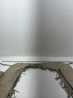 NOS Tan Show Chaps With Fringe Adjustable Waist 42” I-80