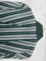 New Men’s Cowboy Threads Green Stripe Short Sleeve Button Up Large DD-43