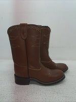 New Kids Brown Texas Brand Cowboy Boots. C 111 13.5 13 1/2 D. 23-79