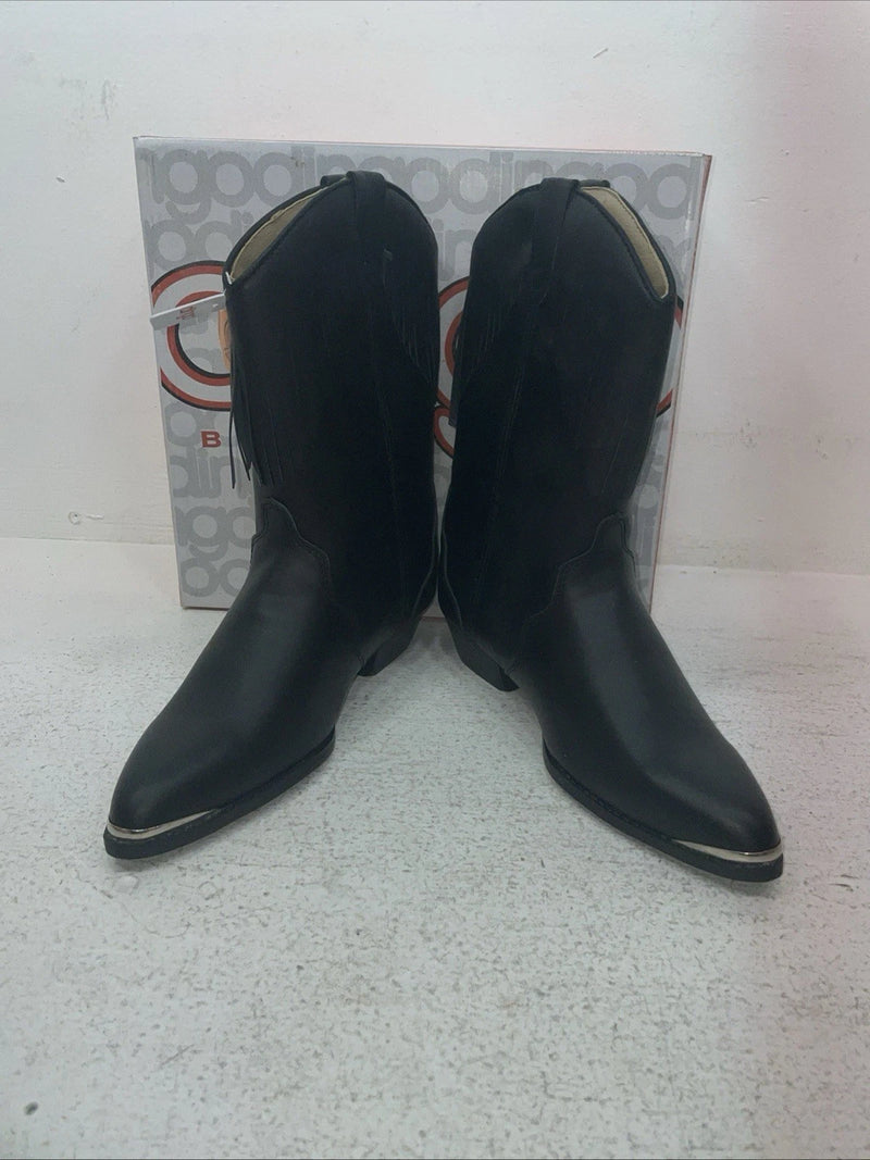 New Youth Black With Fringe Dingo Cowboy Boots. C 3220 5 D. 2-158