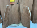 New Women’s Brown SIMCO Leather Wool Coat 12 #6295 UU-7