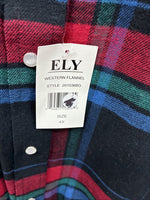 New Men’s ELY Cattleman Multiple Color Flannel Long Sleeve Pearl Snap 4XL E-86