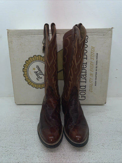 New Men’s Brown Tony Lama Cowboy Boots. 8111 6.5 6 1/2 B. 22-89