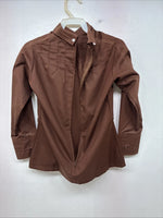 New Kids Brown Long Sleeve Half Zip Show Shirt Size 12 TT-125