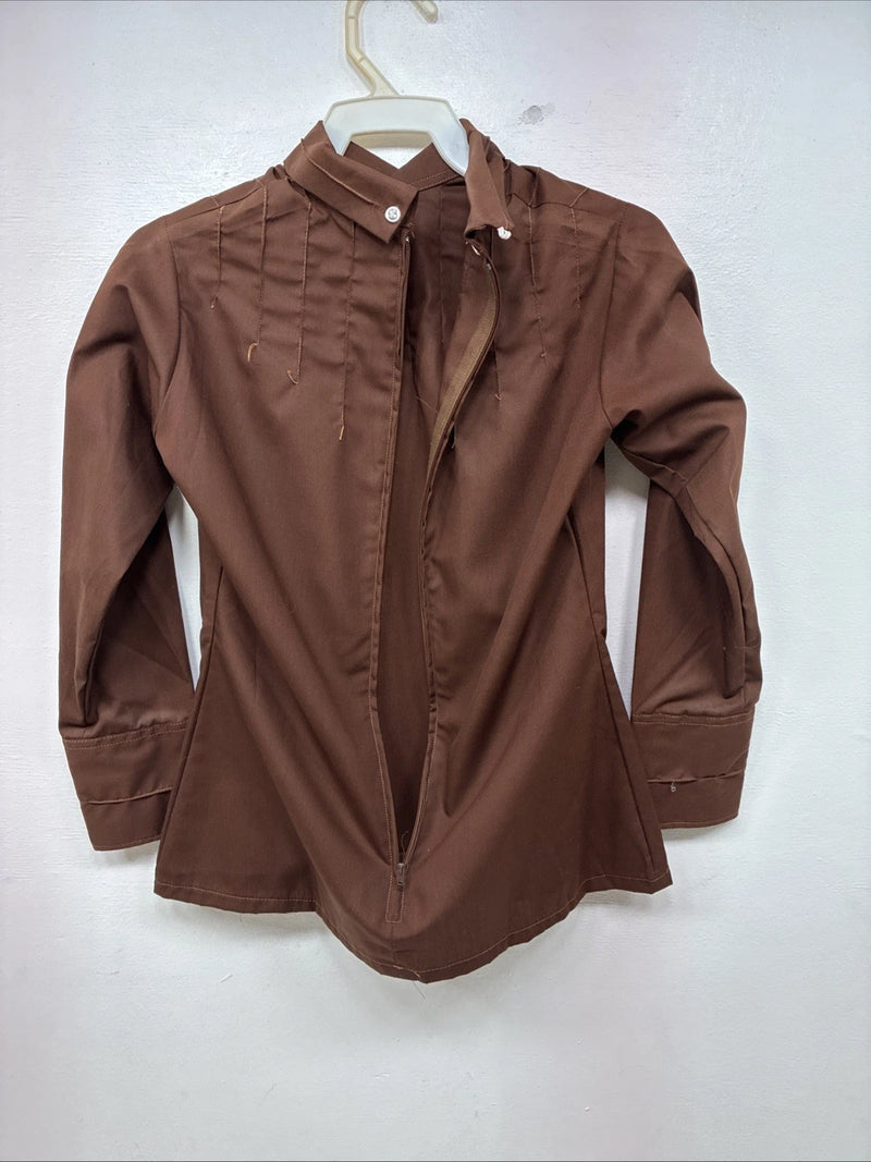 New Kids Brown Long Sleeve Half Zip Show Shirt Size 12 TT-125