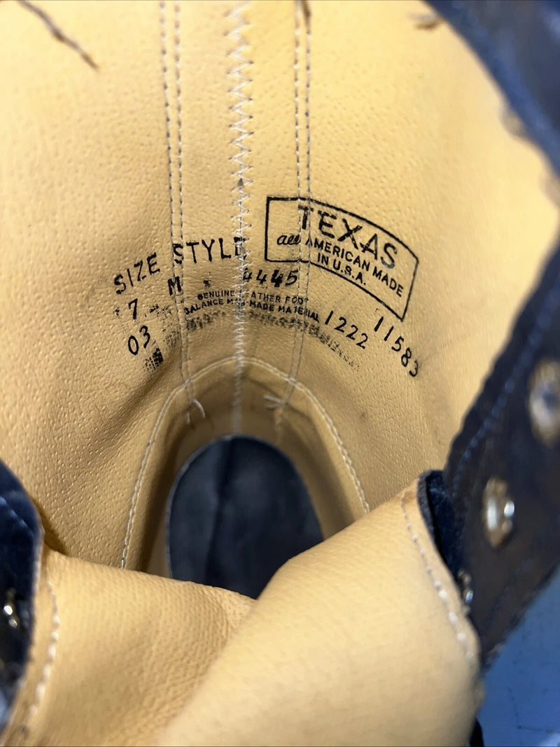 New Women’s Blue Lace Up Texas Brand Cowboy Boots. 4445 7 M. 18-76