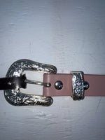 New Pink Genuine Leather Nocona Silver Bling 34” Belt #4420430 JJ-33
