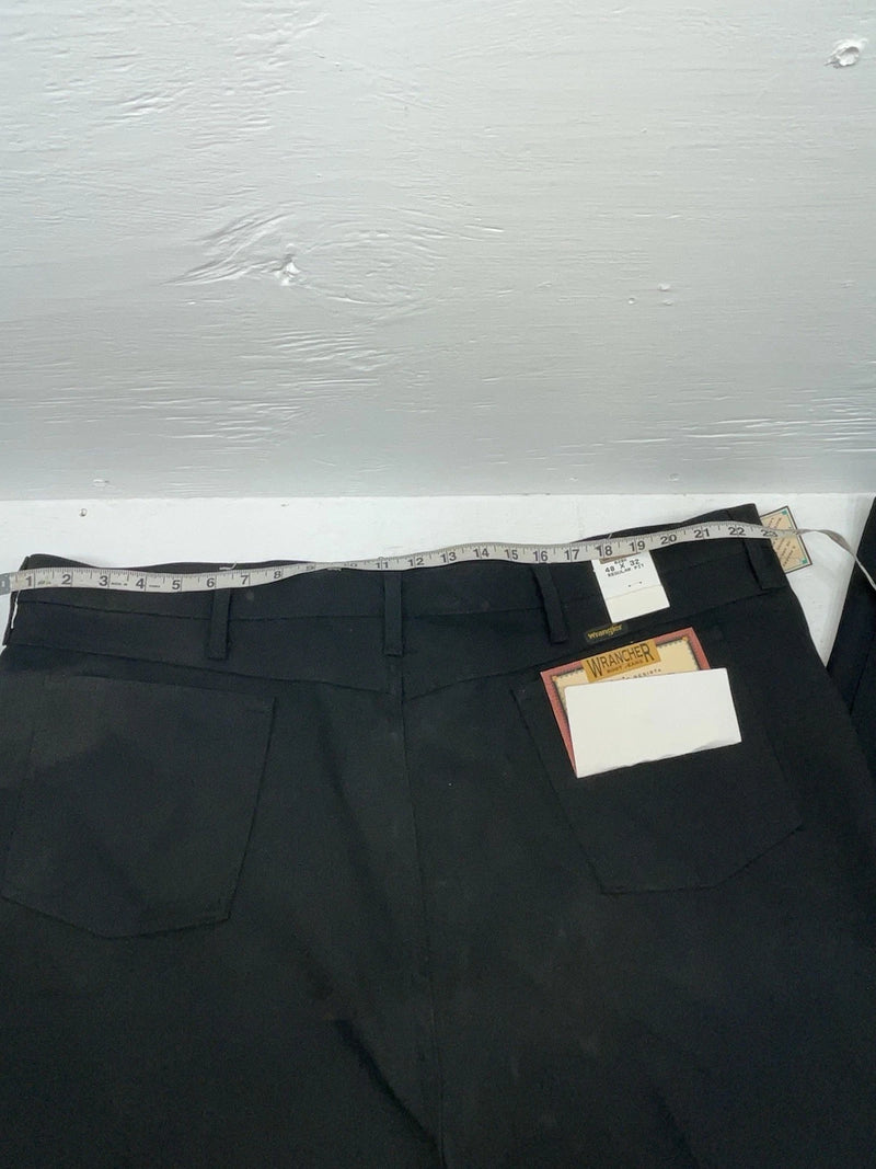New Vintage Black Wrangler Polyester Pants #82BK NN-161