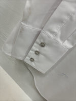 New Men’s ELY Cattleman White Blue Embroidered Long Sleeve Pearl Snap XL H-88