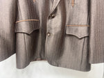 New Men’s Circle S Brown Suit Jacket 40 #25832 II-603