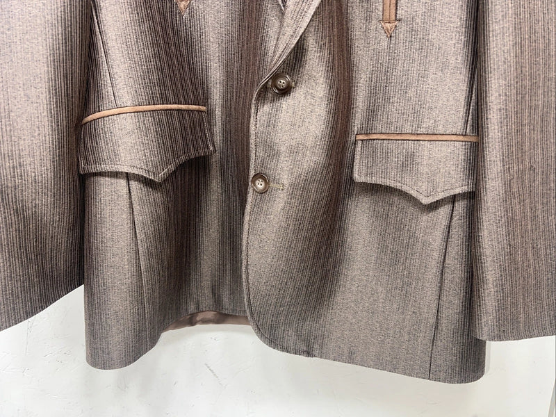New Men’s Circle S Brown Suit Jacket 40 #25832 II-603