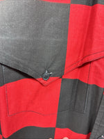 New Men’s GunSmoke Black Red Checkered Long Sleeve Button Up Medium K-46