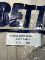 New Women’s Tan ABETTA knee Patch English Breeches. 32 R 912GYR32 C-30