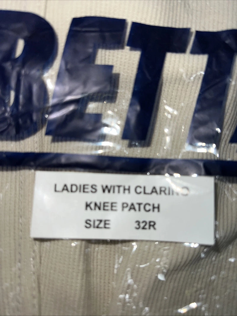 New Women’s Tan ABETTA knee Patch English Breeches. 32 R 912GYR32 C-30